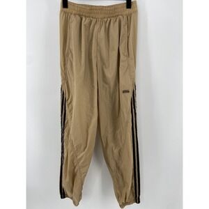 Adidas Pants Mens Medium‎ Tan Track Tearaway Nylon Gym Basketball Dance 3 Stripe